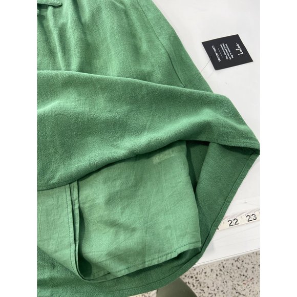 Lulus Al Fresco Evenings Off The Shoulder Dress Womens S Green Rayon Summer NEW - Picture 8 of 12